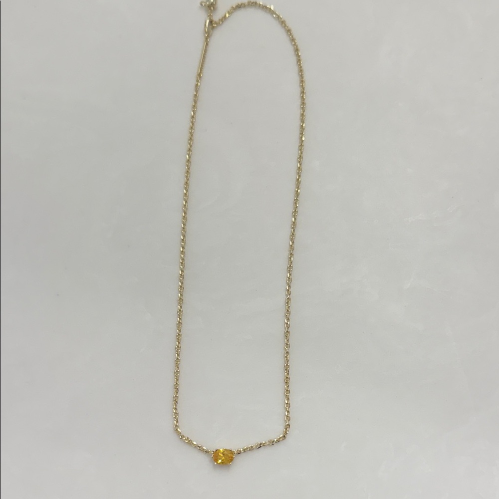 Kendra Scott Gold Necklace with Topaz Gem